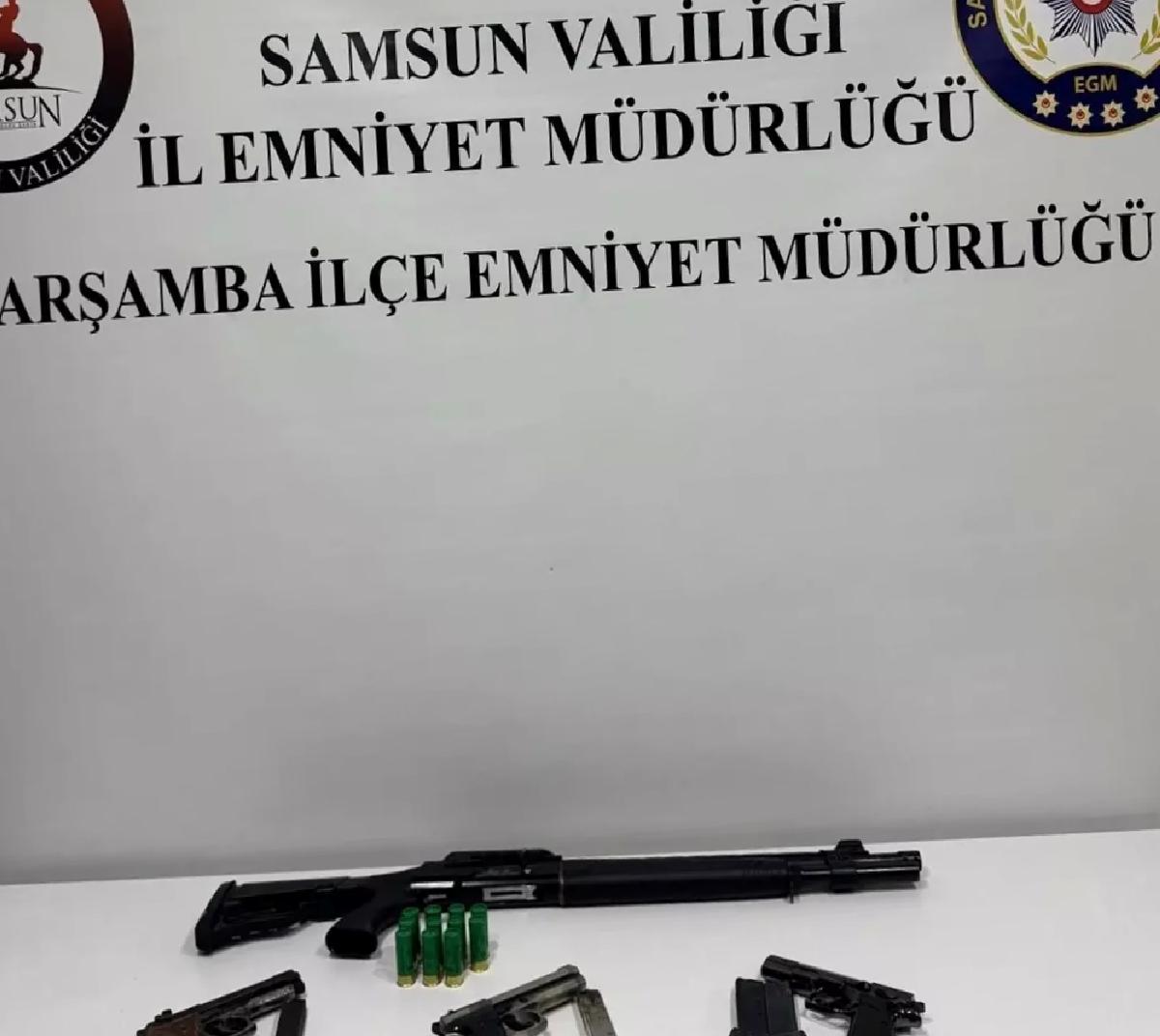 Samsun’da Konuta Operasyon: Silah ve Mühimmat Ele Geçirildi