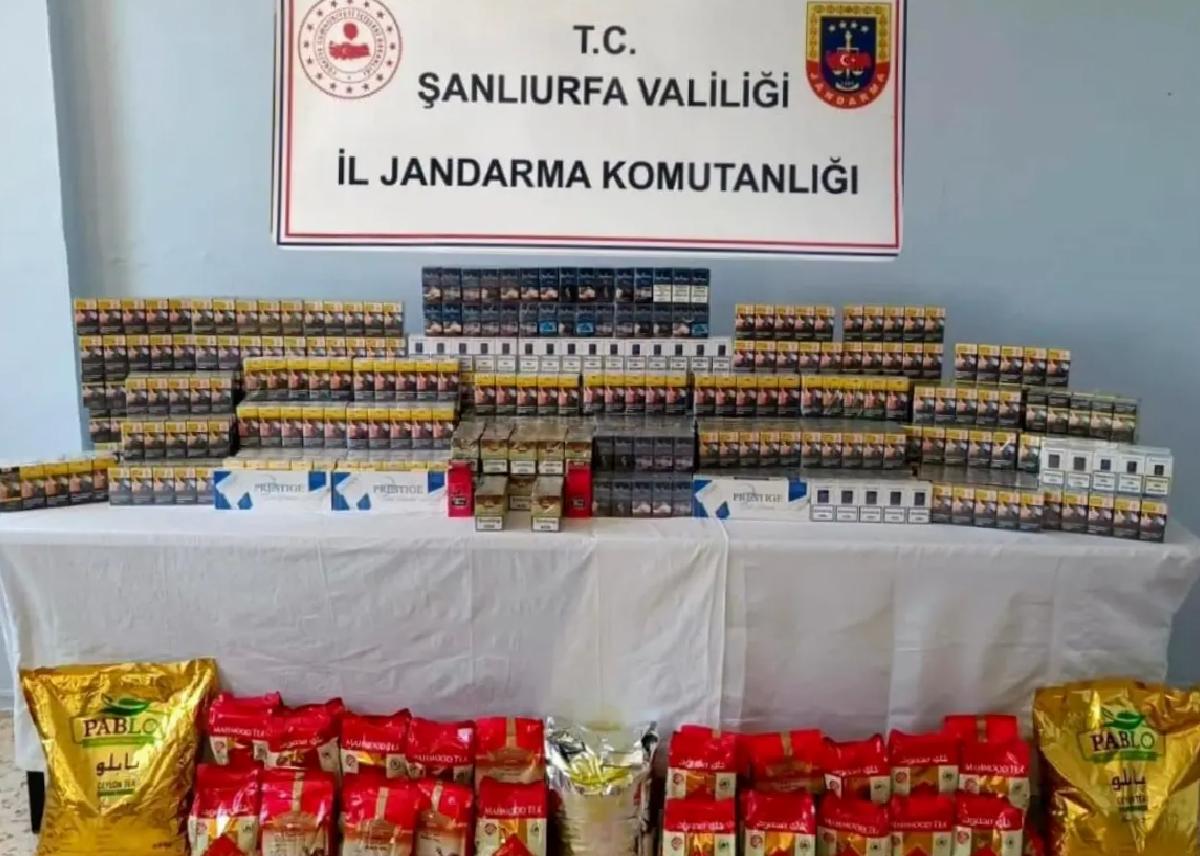 Şanlıurfa’da Kaçak Çay ve Tütün Ele Geçirildi
