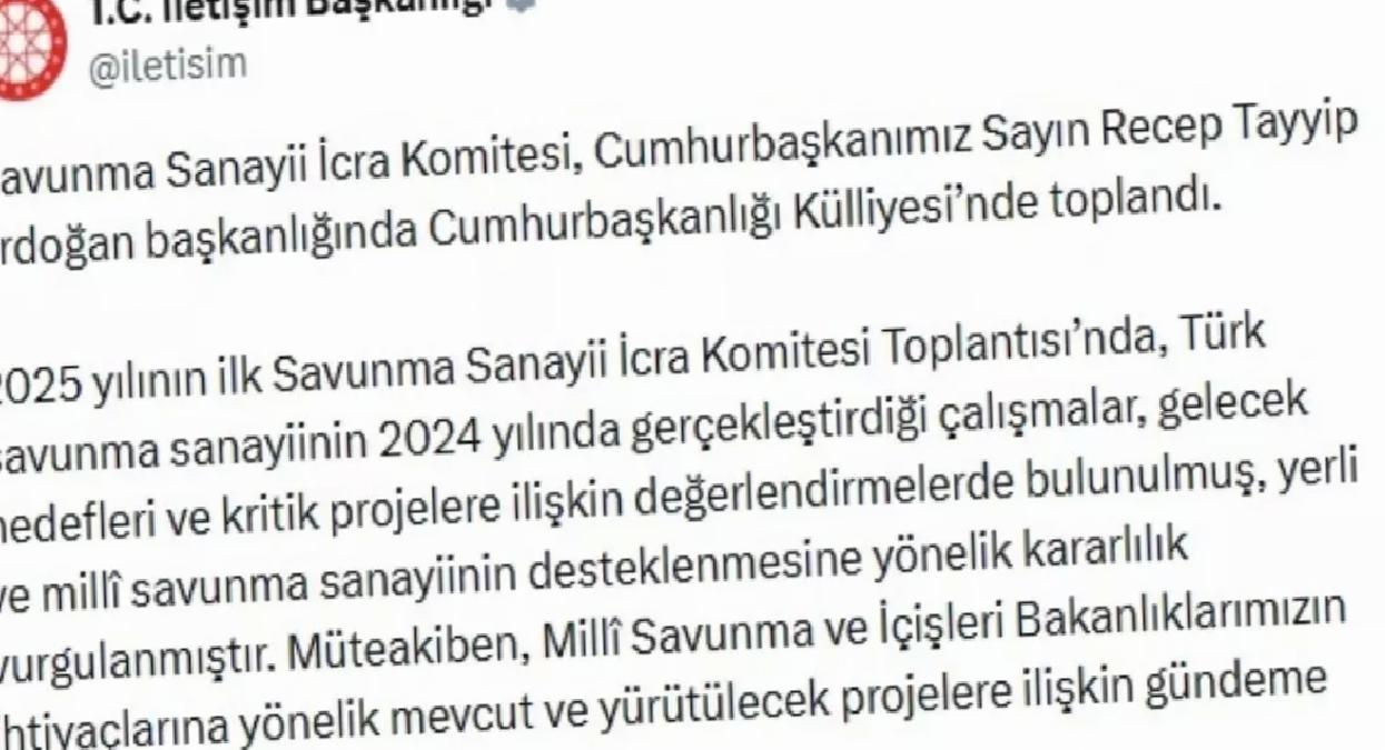 Savunma Sanayii İcra Toplantısı Yapıldı
