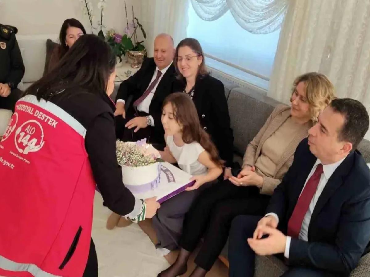 Şehit Astsubay Nejdet Aydoğdu’nun kızına doğum günü sürprizi