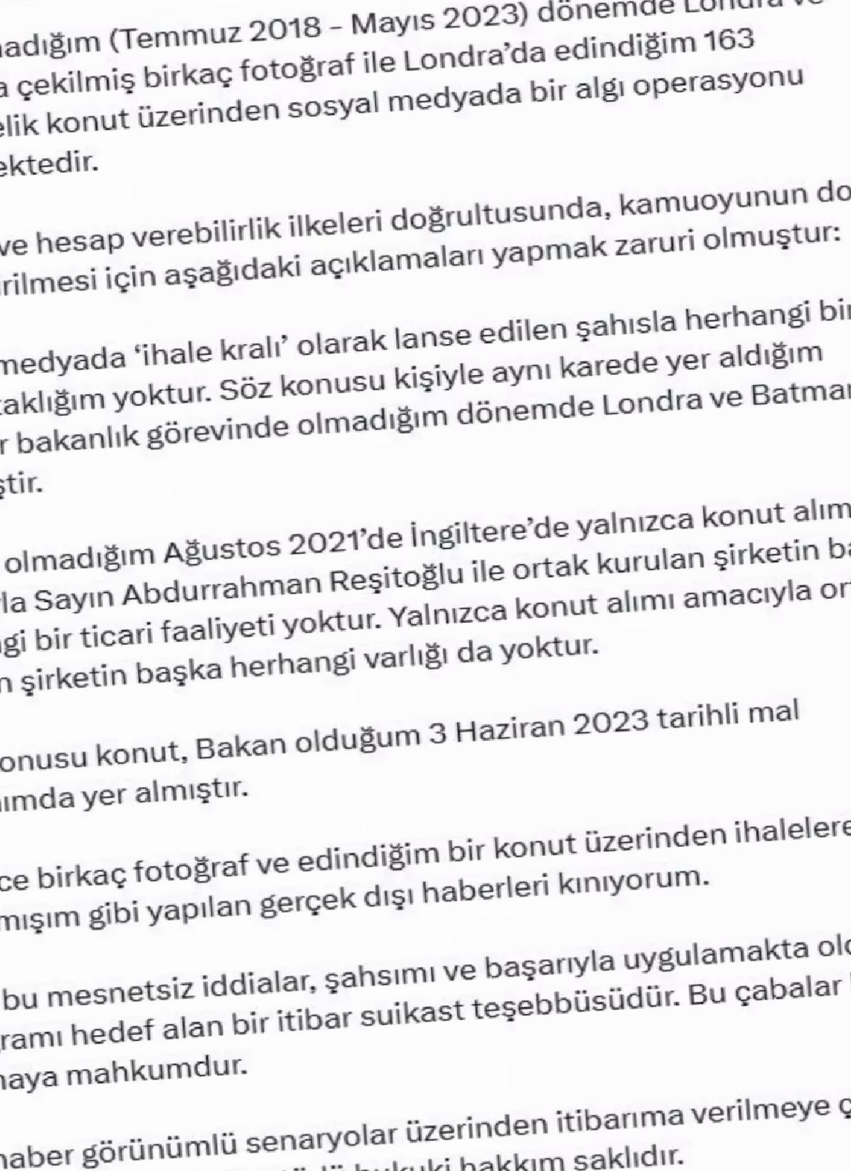 Şimşek’ten Prestij Suikasti Açıklaması