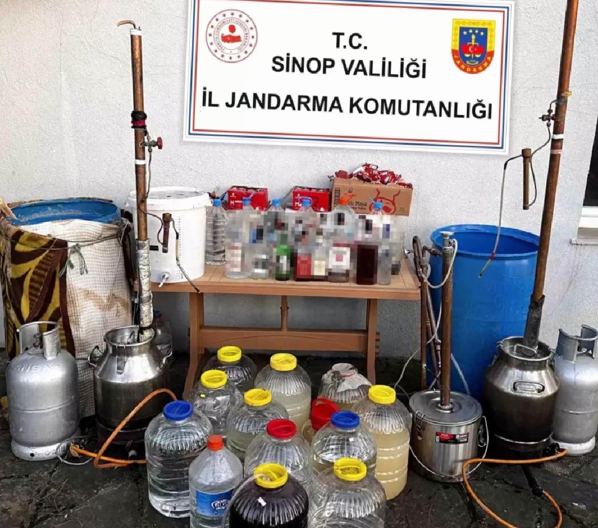 Sinop’ta Kaçak Alkol Operasyonu