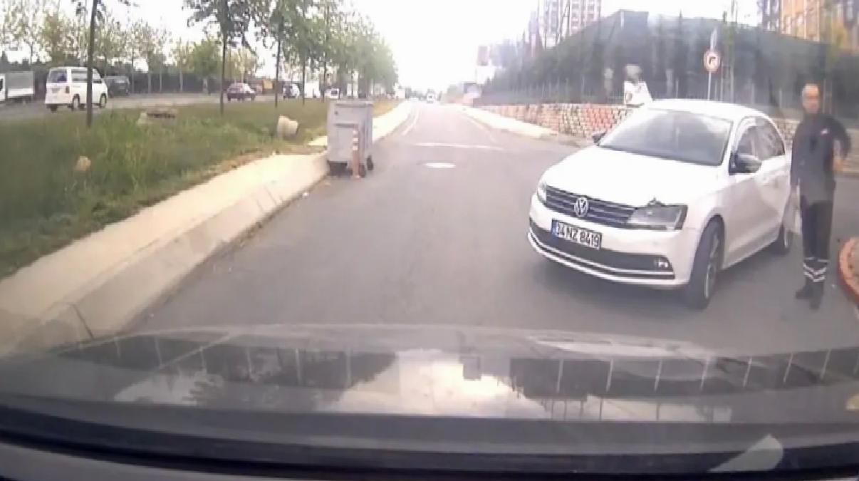 Sultangazi’de Karşıt İstikamete Giren Şoförle Gergin Anlar