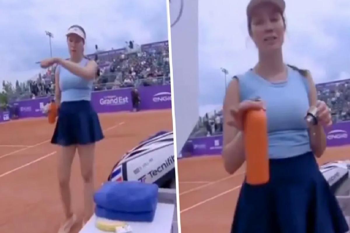 Tenis yıldızı, uygunsuz davranışta bulunan kameramana çıkıştı