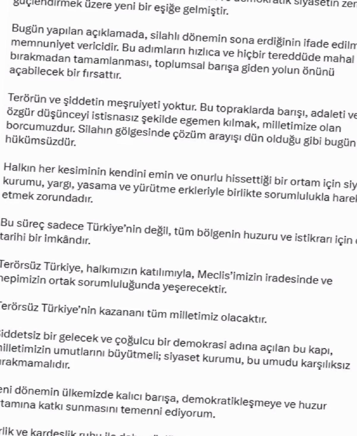 Terörsüz Türkiye İçin Umut