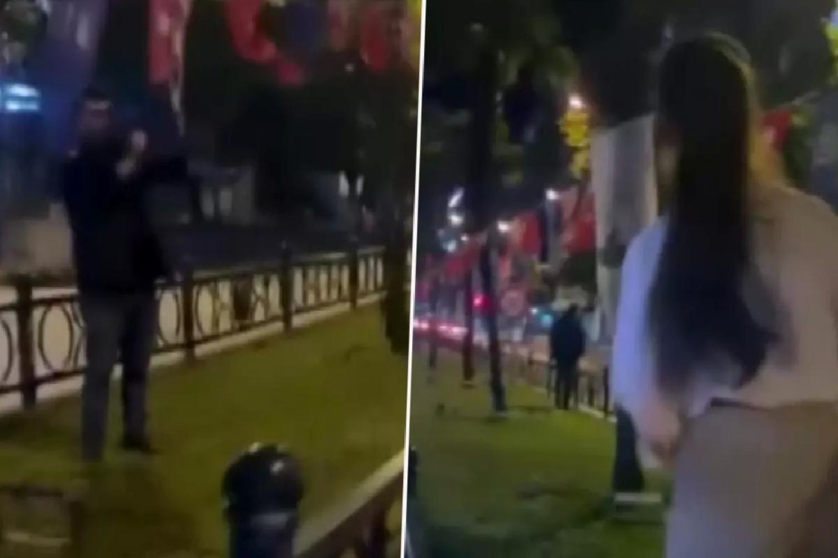 Türk bayrağını yakmaya çalışan kişi zihinsel engelli çıktı