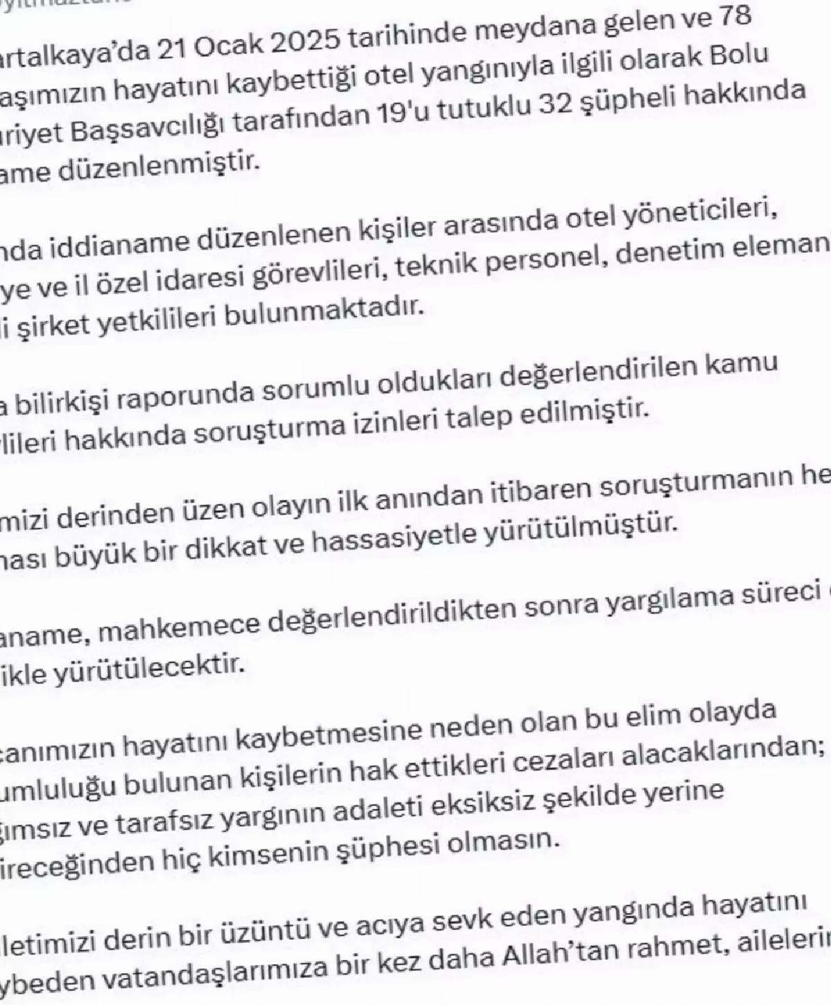 Yangın Faciasında Sorumlular Hakkında İddianame