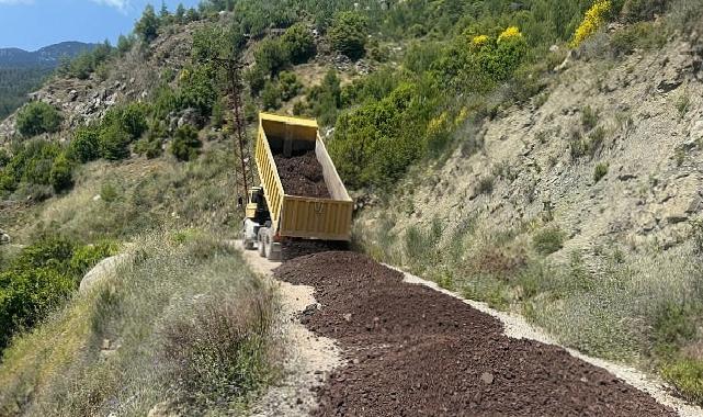 Yayla Kuzdere’de yol bakım çalışmaları