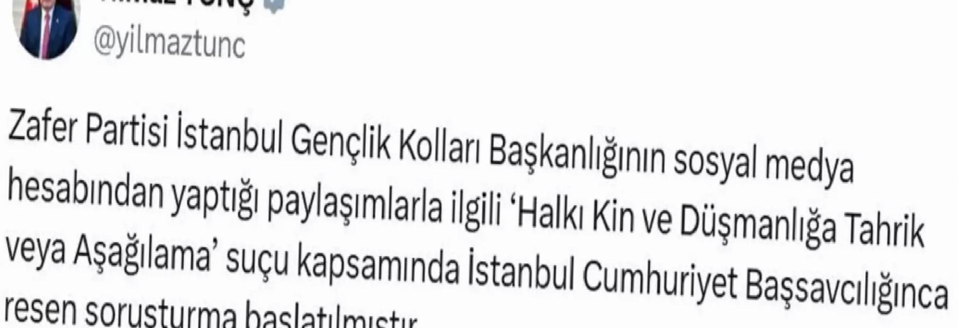 Zafer Partisi’ne Soruşturma
